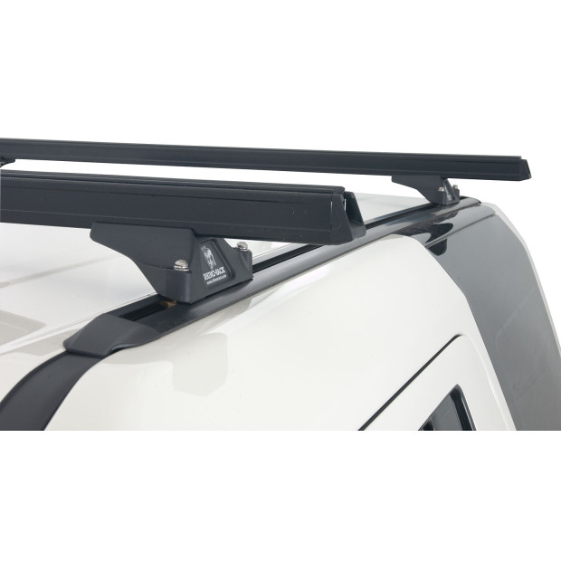 Kit 2 barres de toit noires RHINO-RACK Heavy Duty RLTP Trackmount • JA0660 