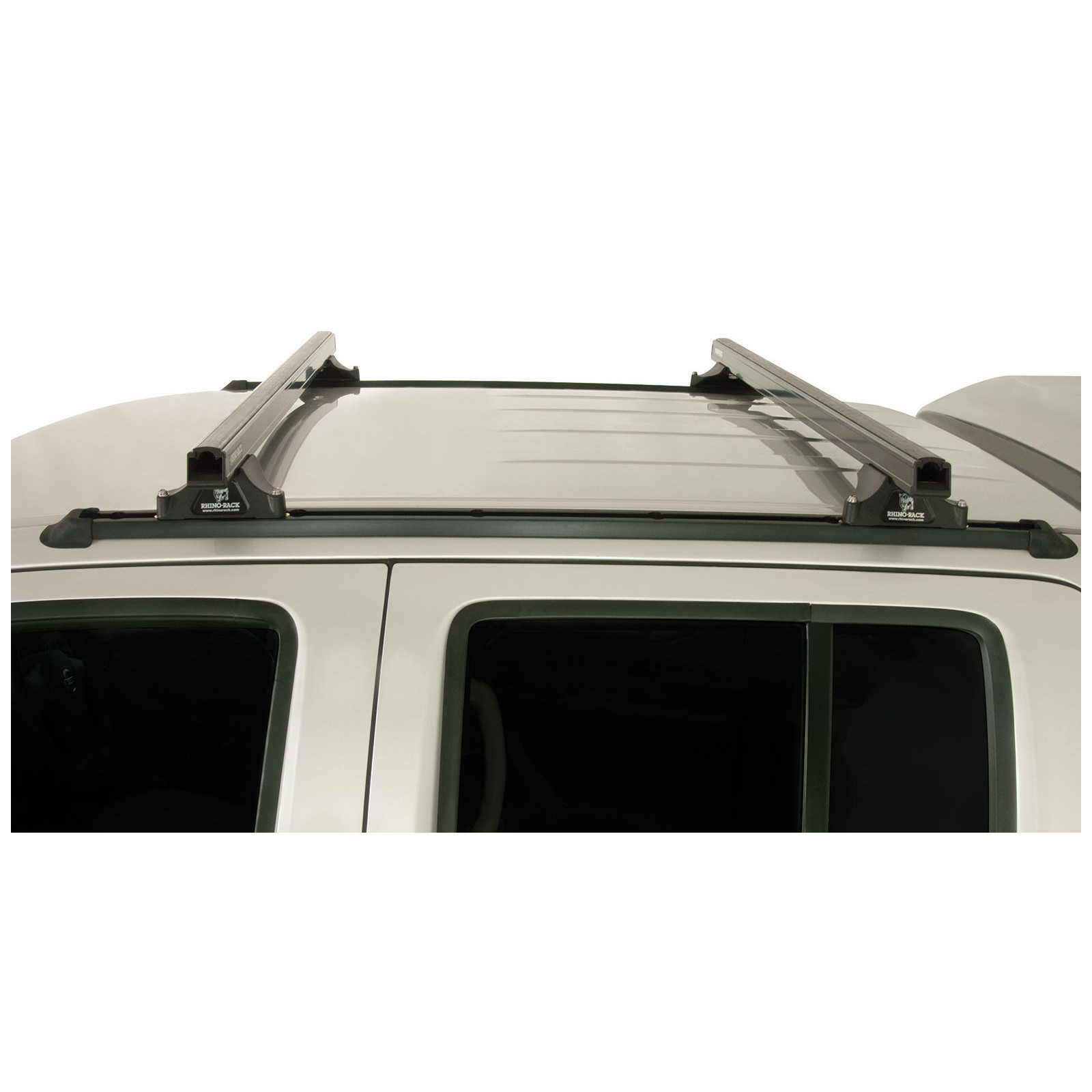 Kit 2 barres de toit noires RHINO-RACK Heavy Duty RLTP Trackmount • JA0662 