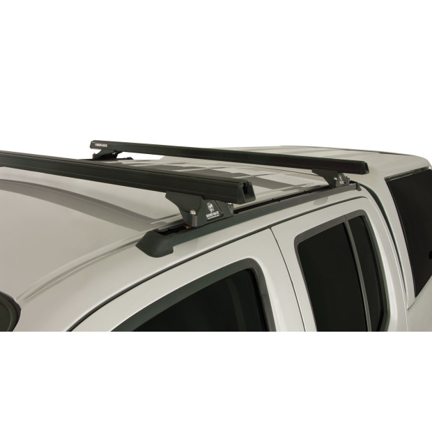 Kit 2 barres de toit noires RHINO-RACK Heavy Duty RLTP Trackmount • JA0662 