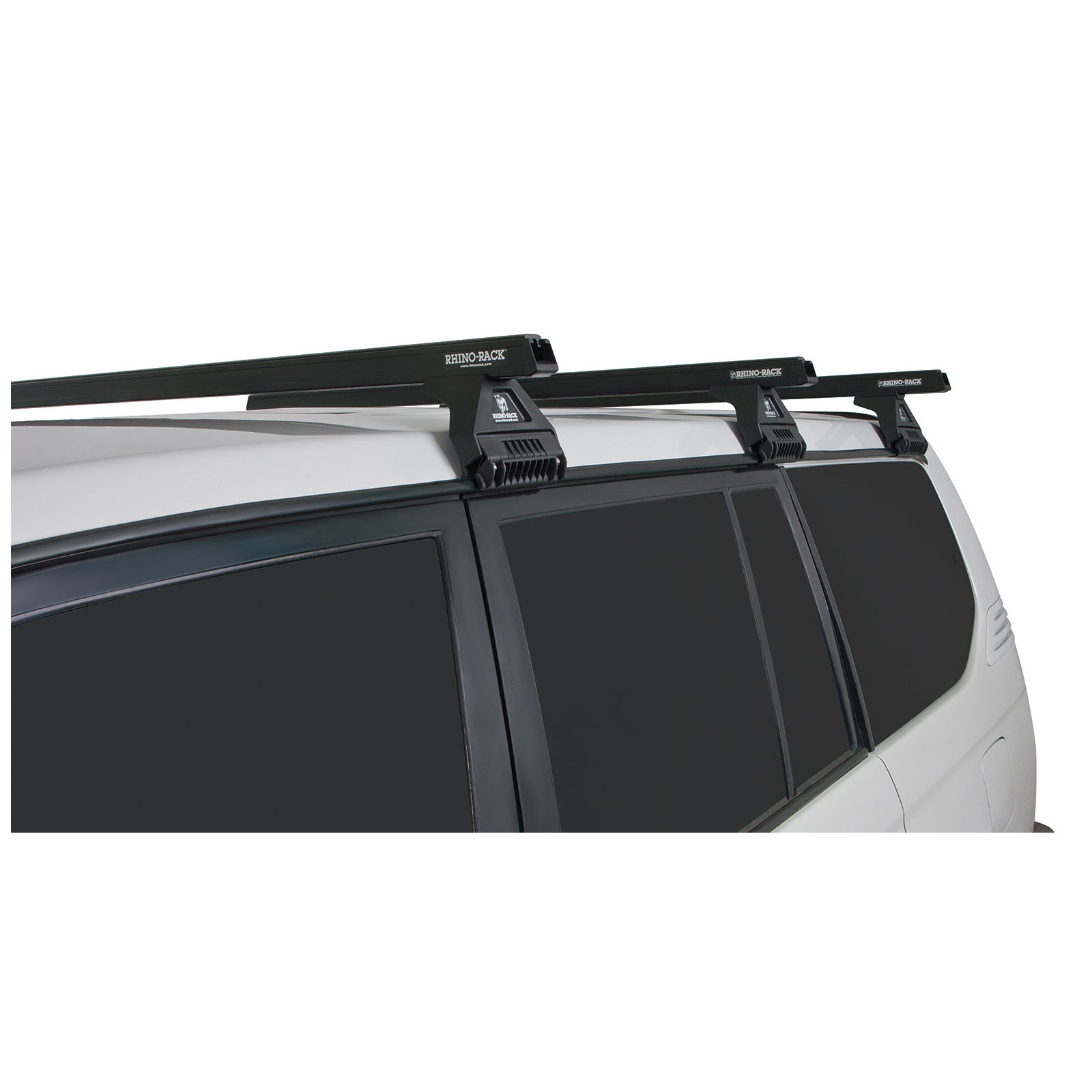 Kit 3 barres de toit noires RHINO-RACK Heavy Duty RL110 • JA0675 