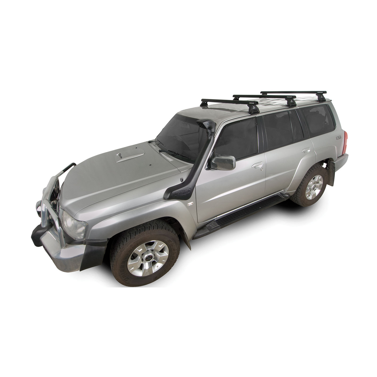 Kit 3 barres de toit noires RHINO-RACK Heavy Duty RL110 • JA0676 