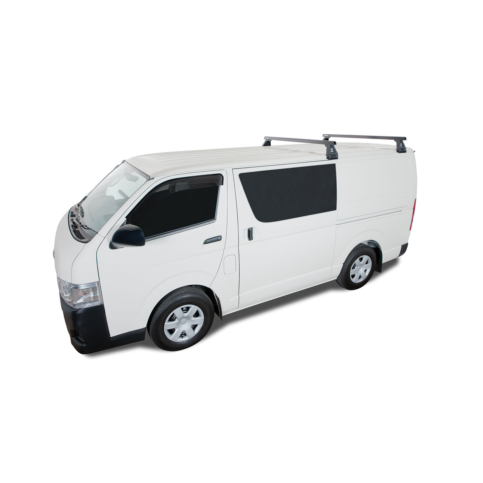 Kit 2 barres de toit noires RHINO-RACK Heavy Duty RL150 • JA0801 