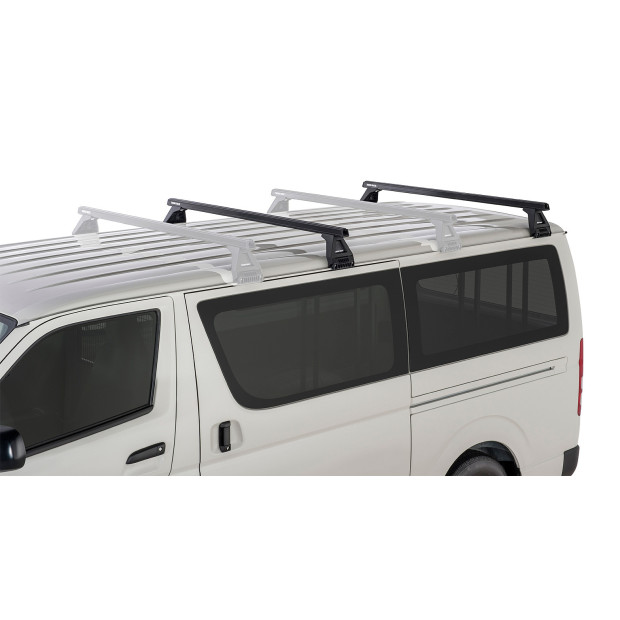 Kit 2 barres de toit noires RHINO-RACK Heavy Duty RL150 • JA0801 