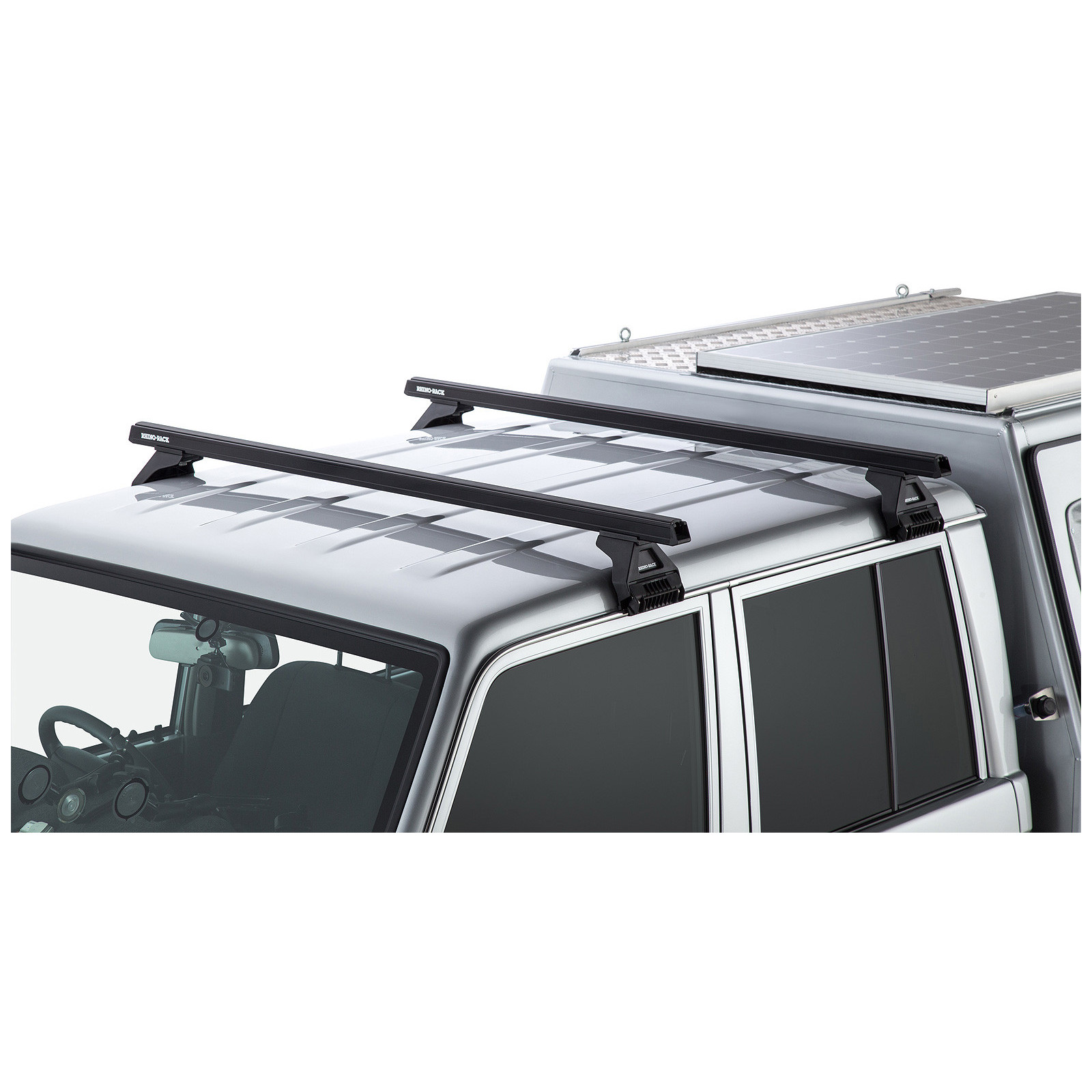 Kit 2 barres de toit noires RHINO-RACK Heavy Duty RL150 • JA0802 