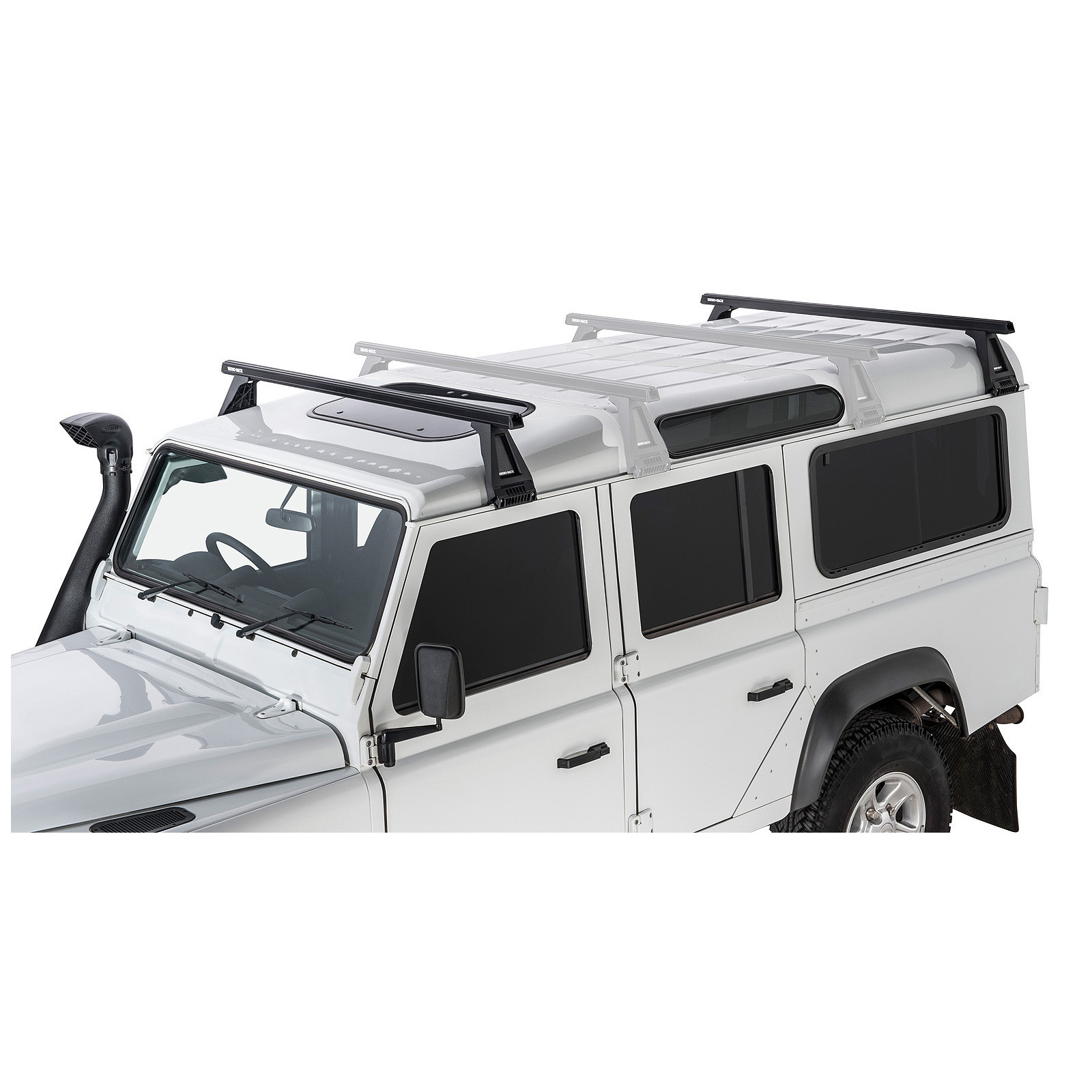 Kit 2 barres de toit noires RHINO-RACK Heavy Duty RL210 • JA0804 