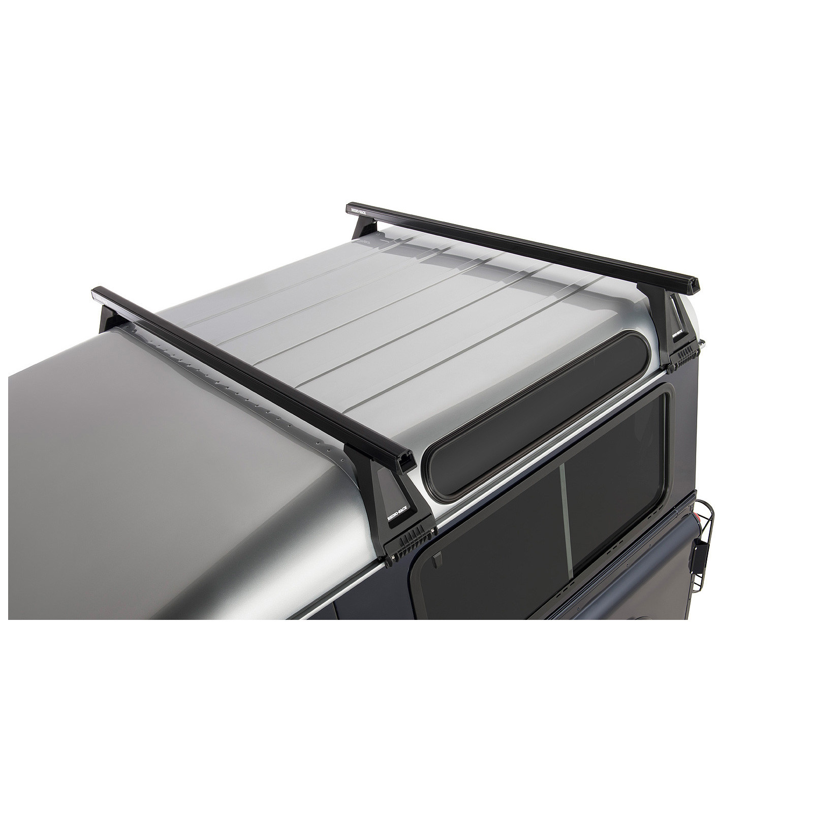 Kit 2 barres de toit noires RHINO-RACK Heavy Duty RL210 • JA0804 