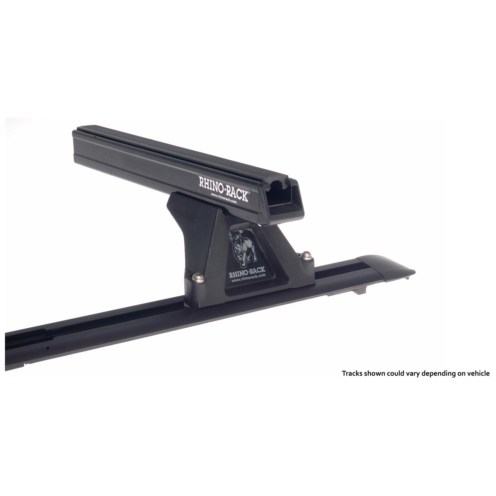 Kit 2 barres de toit noires RHINO-RACK Heavy Duty RLTF Trackmount • JA0815 