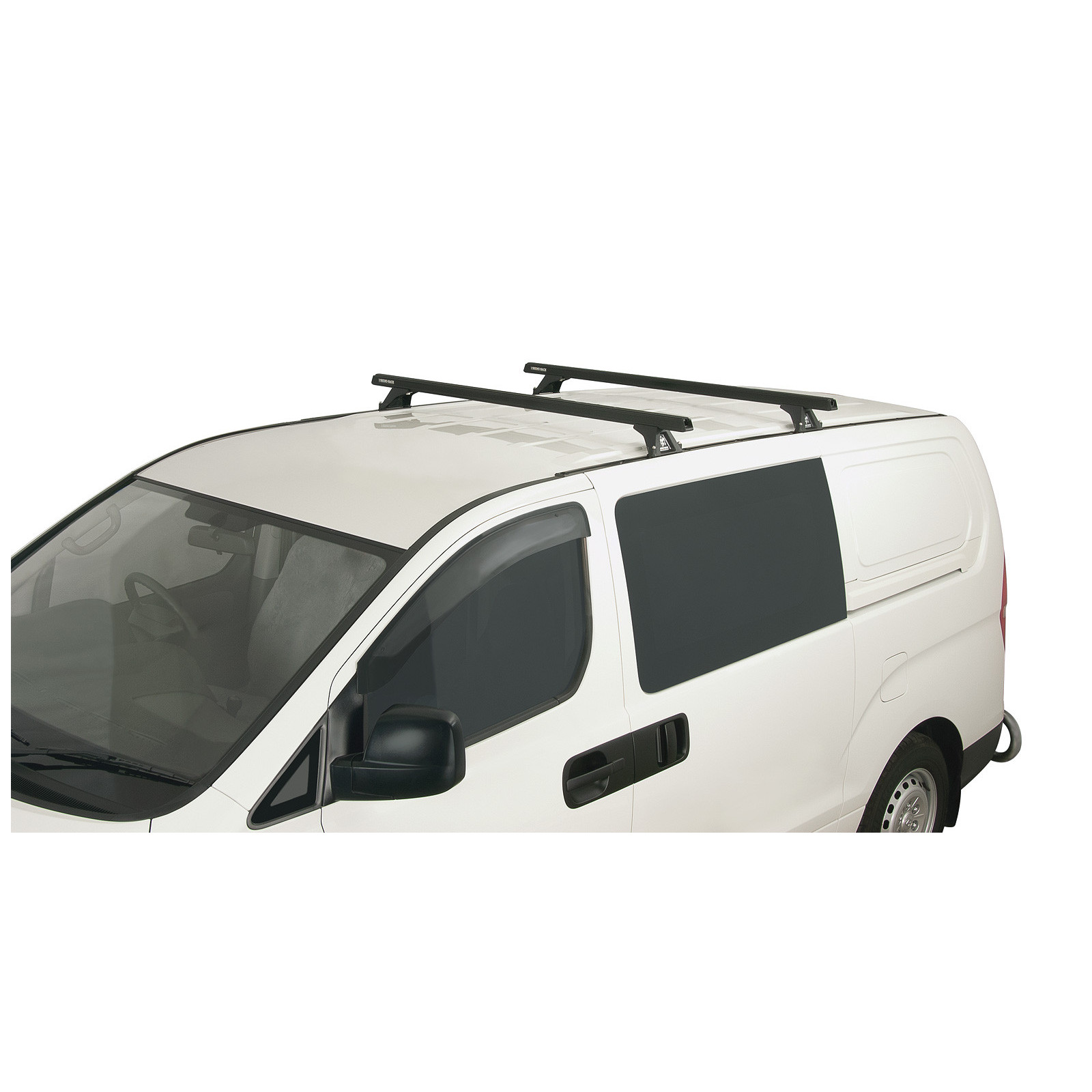 Kit 2 barres de toit noires RHINO-RACK Heavy Duty RLTF Trackmount • JA0815 