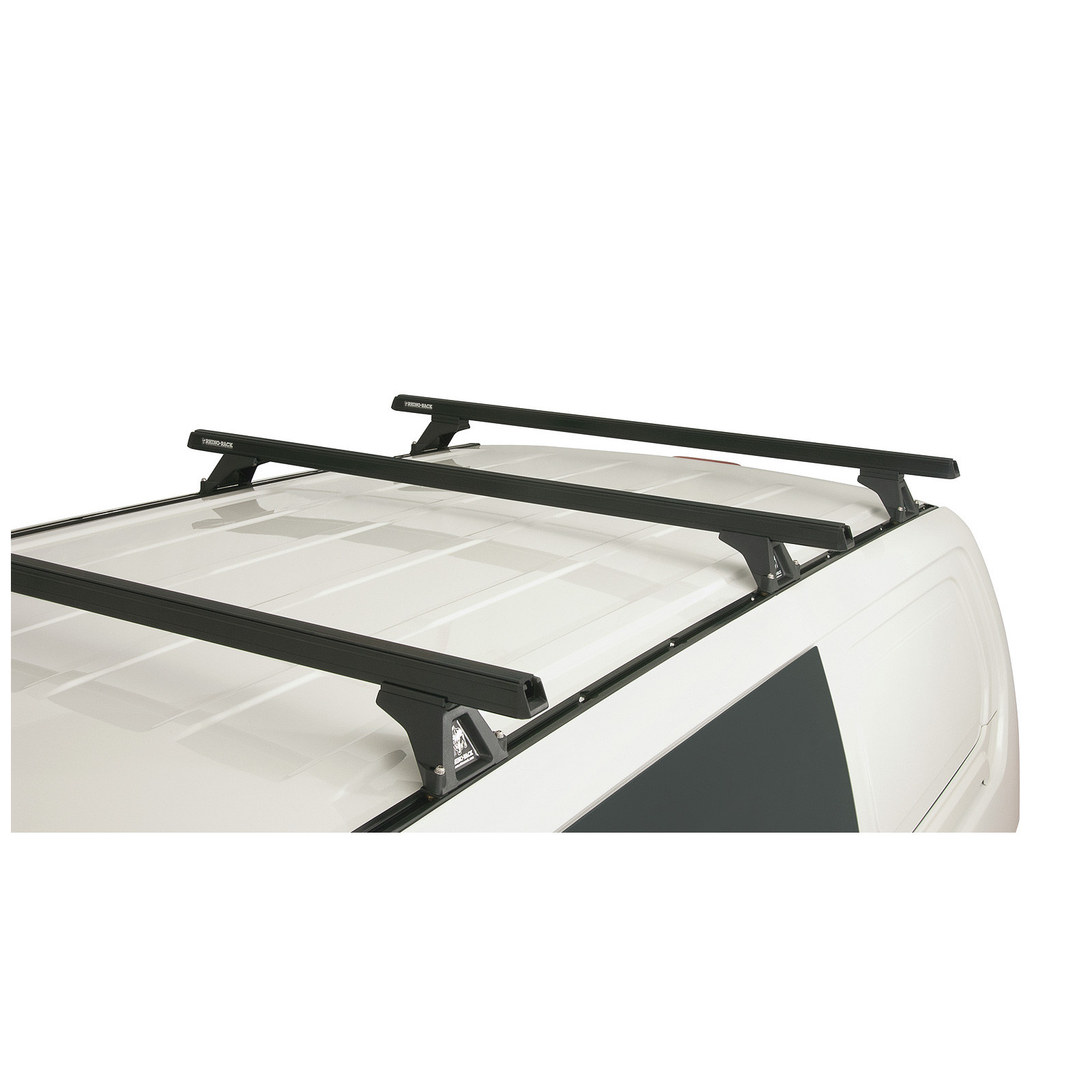 Kit 3 barres de toit noires RHINO-RACK Heavy Duty RLTF Trackmount • JA0821 