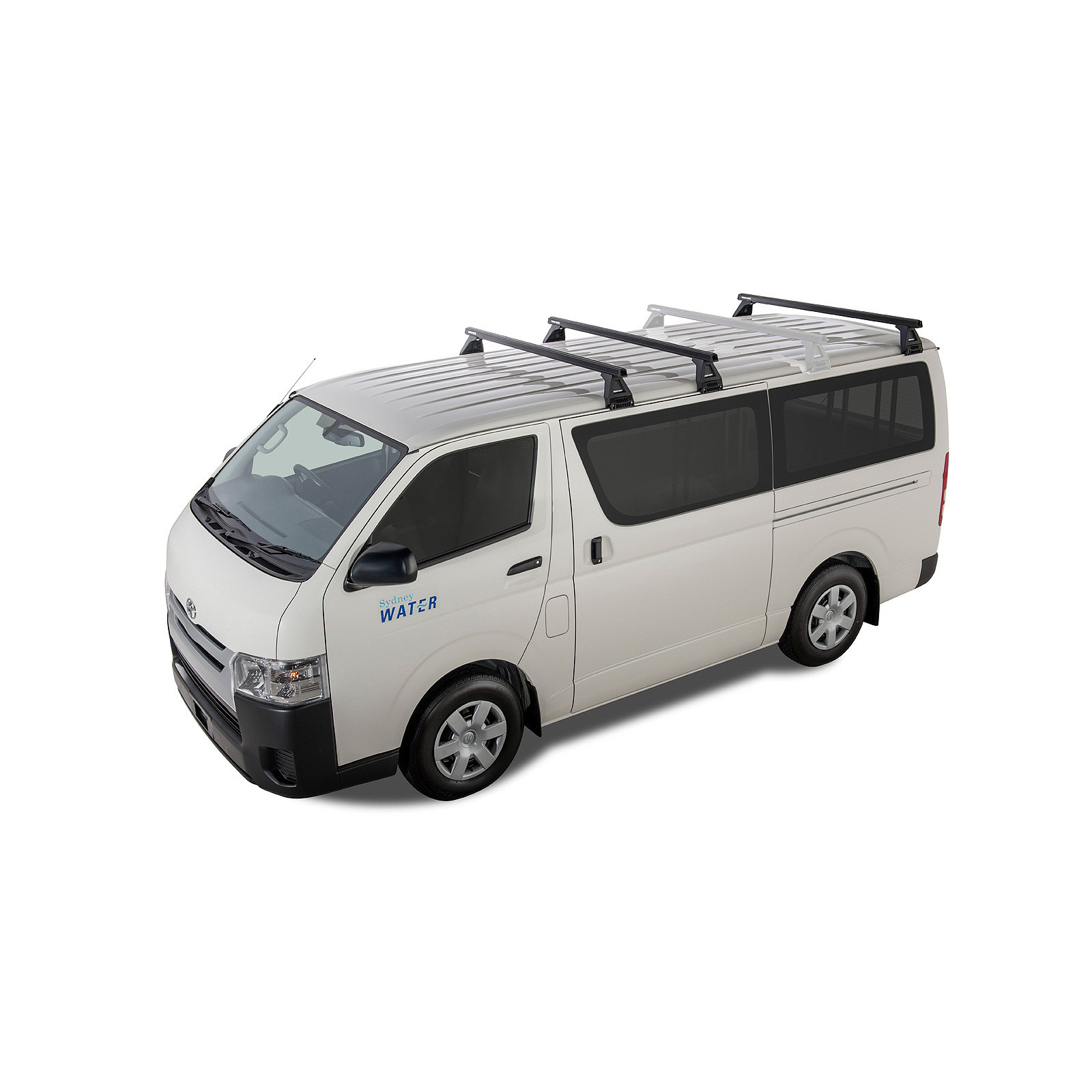 Kit 3 barres de toit noires RHINO-RACK Heavy Duty RL150 • JA0833 