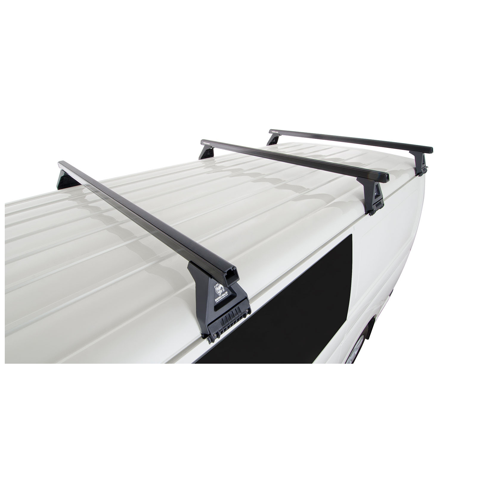 Kit 3 barres de toit noires RHINO-RACK Heavy Duty RL150 • JA0833 