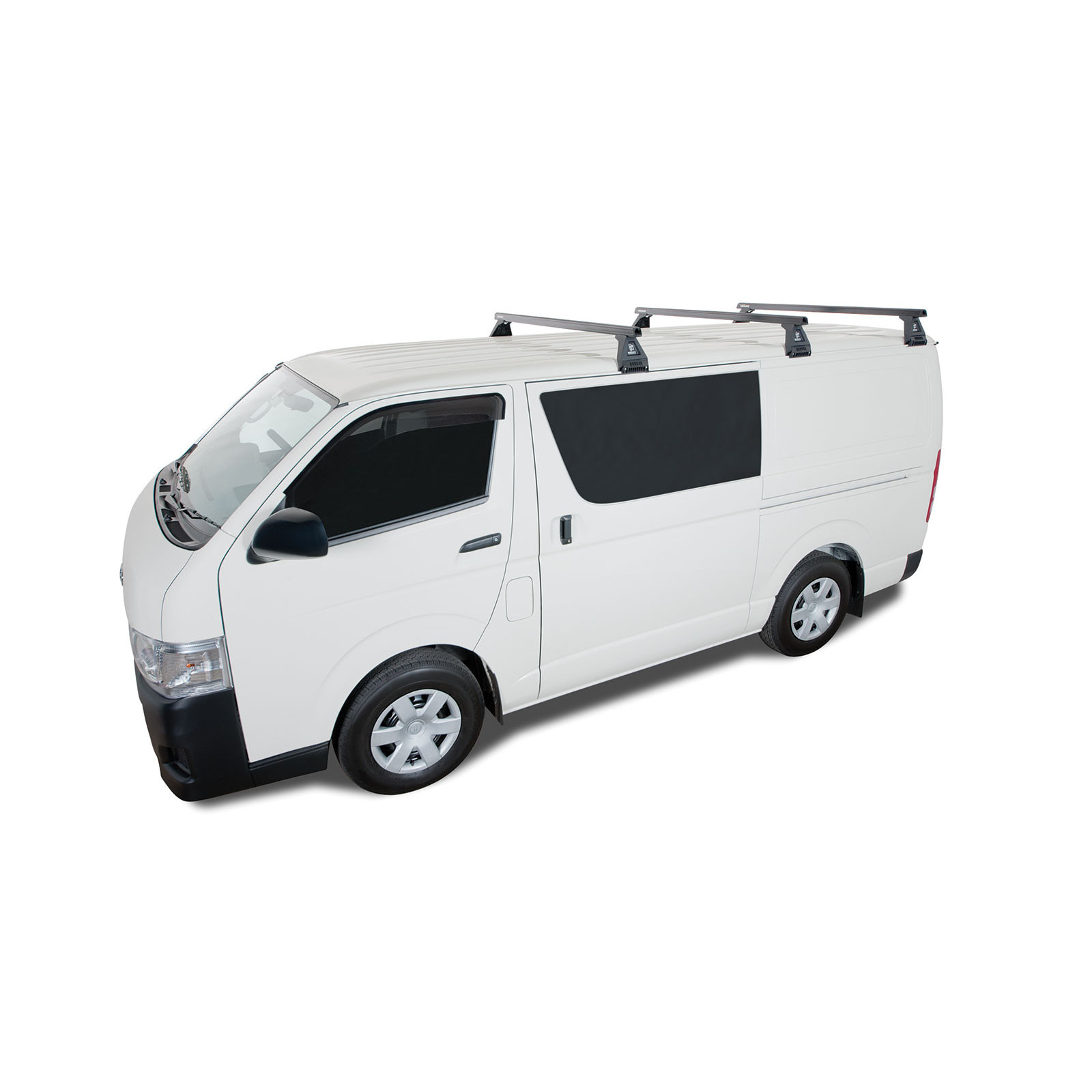 Kit 3 barres de toit noires RHINO-RACK Heavy Duty RL150 • JA0833 