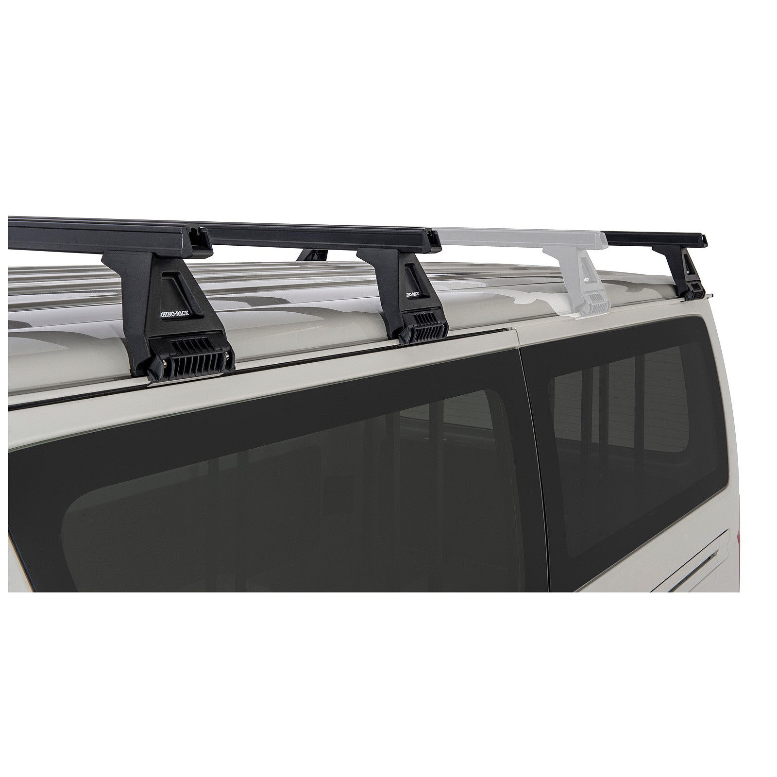 Kit 3 barres de toit noires RHINO-RACK Heavy Duty RL150 • JA0833 