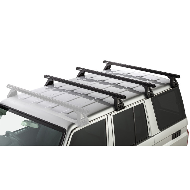 Kit 3 barres de toit noires RHINO-RACK Heavy Duty RL150 • JA0834 