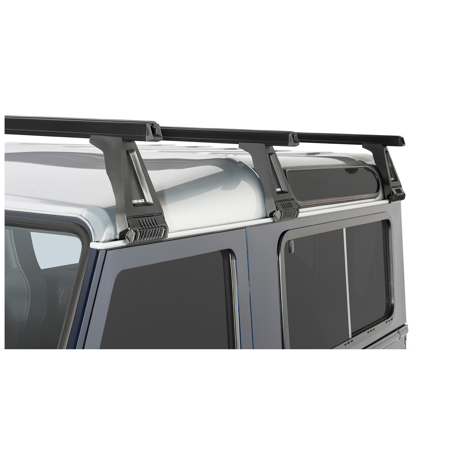 Kit 3 barres de toit noires RHINO-RACK Heavy Duty RL210 • JA0836 