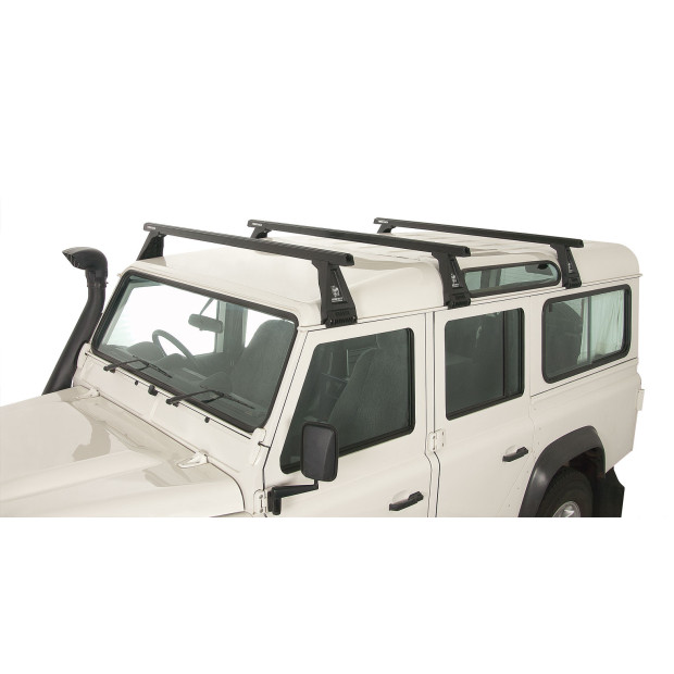 Kit 3 barres de toit noires RHINO-RACK Heavy Duty RL210 • JA0836 