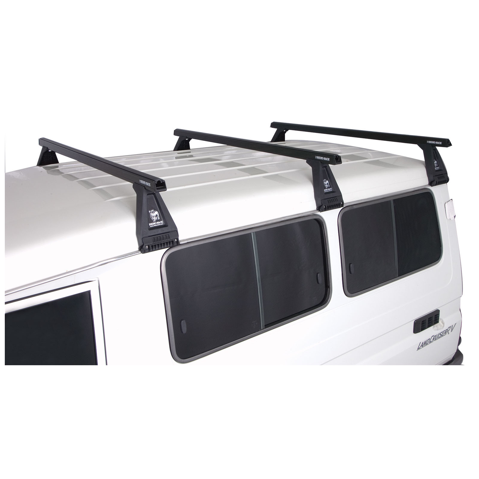 Kit 3 barres de toit noires RHINO-RACK Heavy Duty RL210 • JA0837 