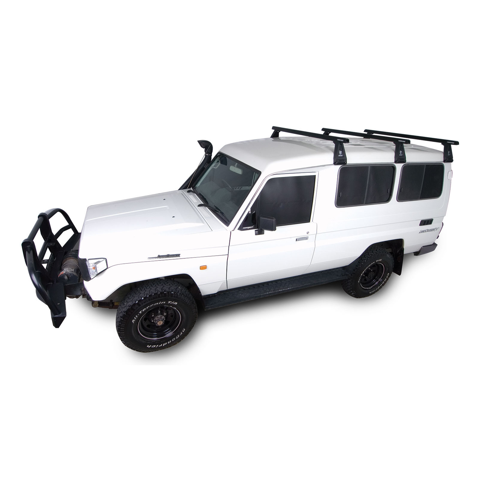 Kit 3 barres de toit noires RHINO-RACK Heavy Duty RL210 • JA0837 