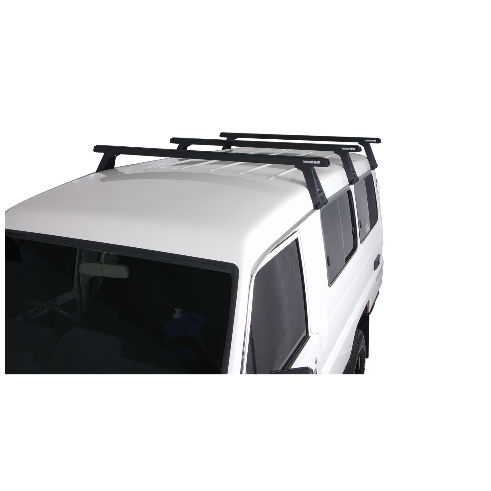 Kit 3 barres de toit noires RHINO-RACK Heavy Duty RL210 • JA0837 