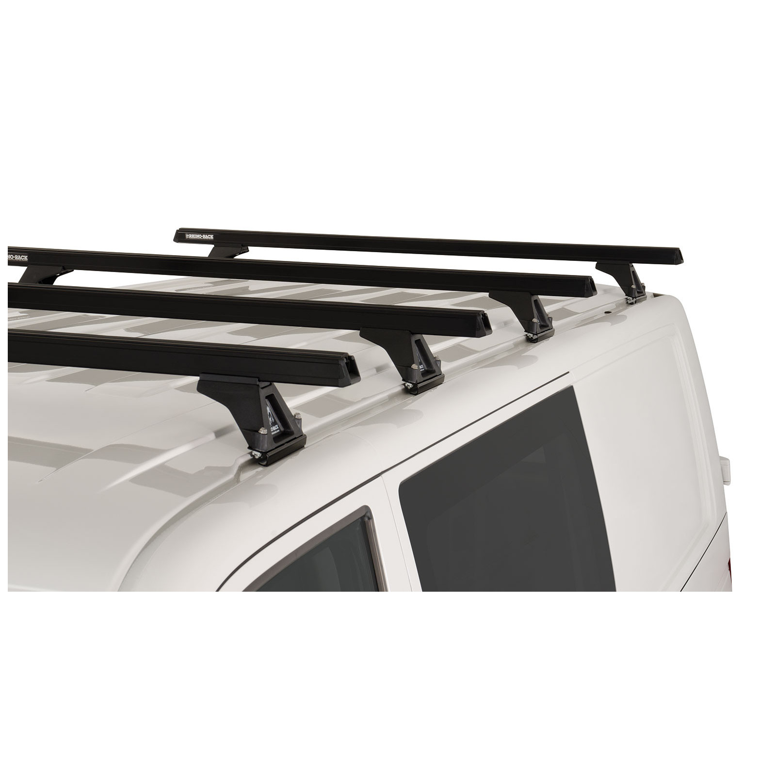 Kit 4 barres de toit noires RHINO-RACK Heavy Duty RLTF • JA0844 