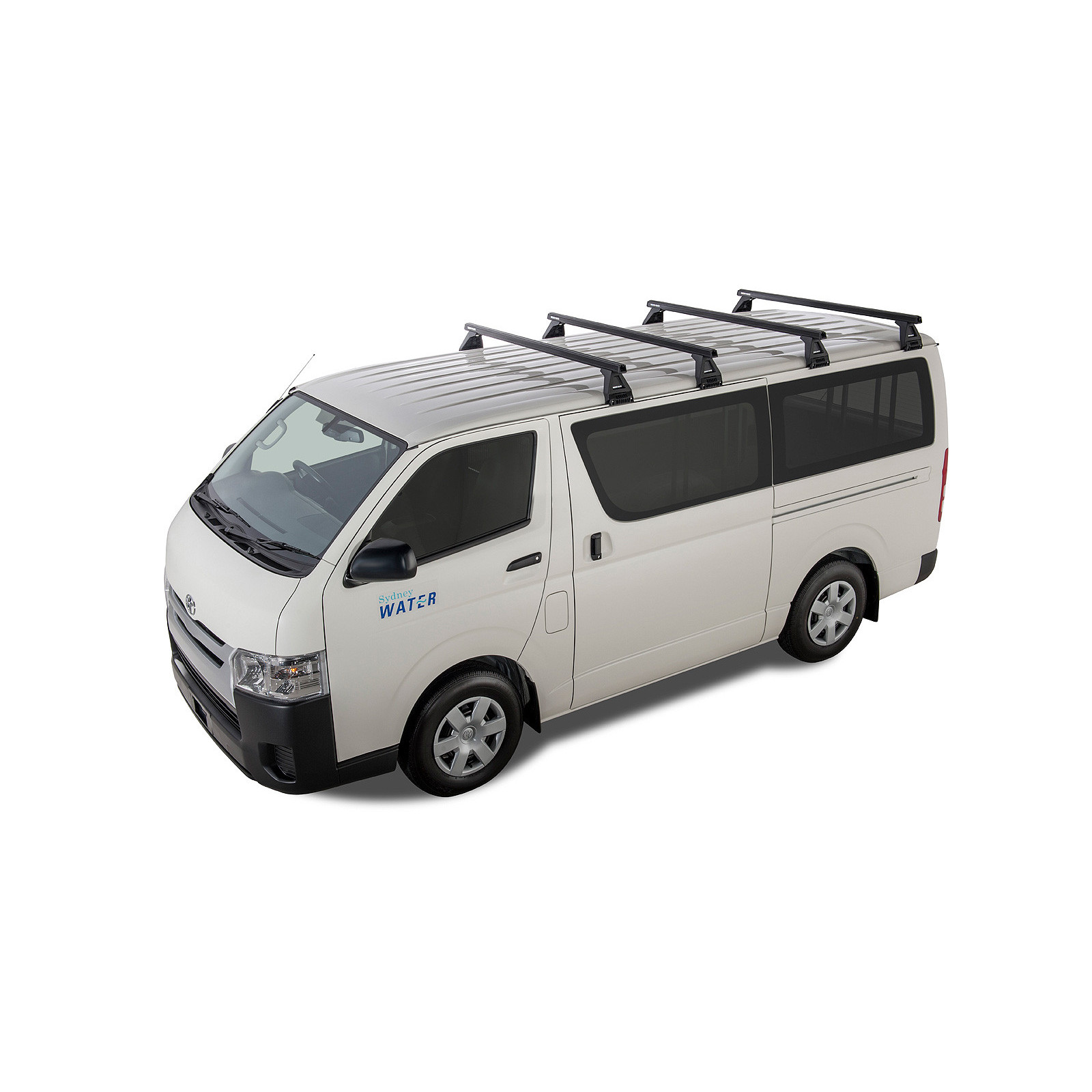 Kit 4 barres de toit noires RHINO-RACK Heavy Duty RL150 • JA0847 