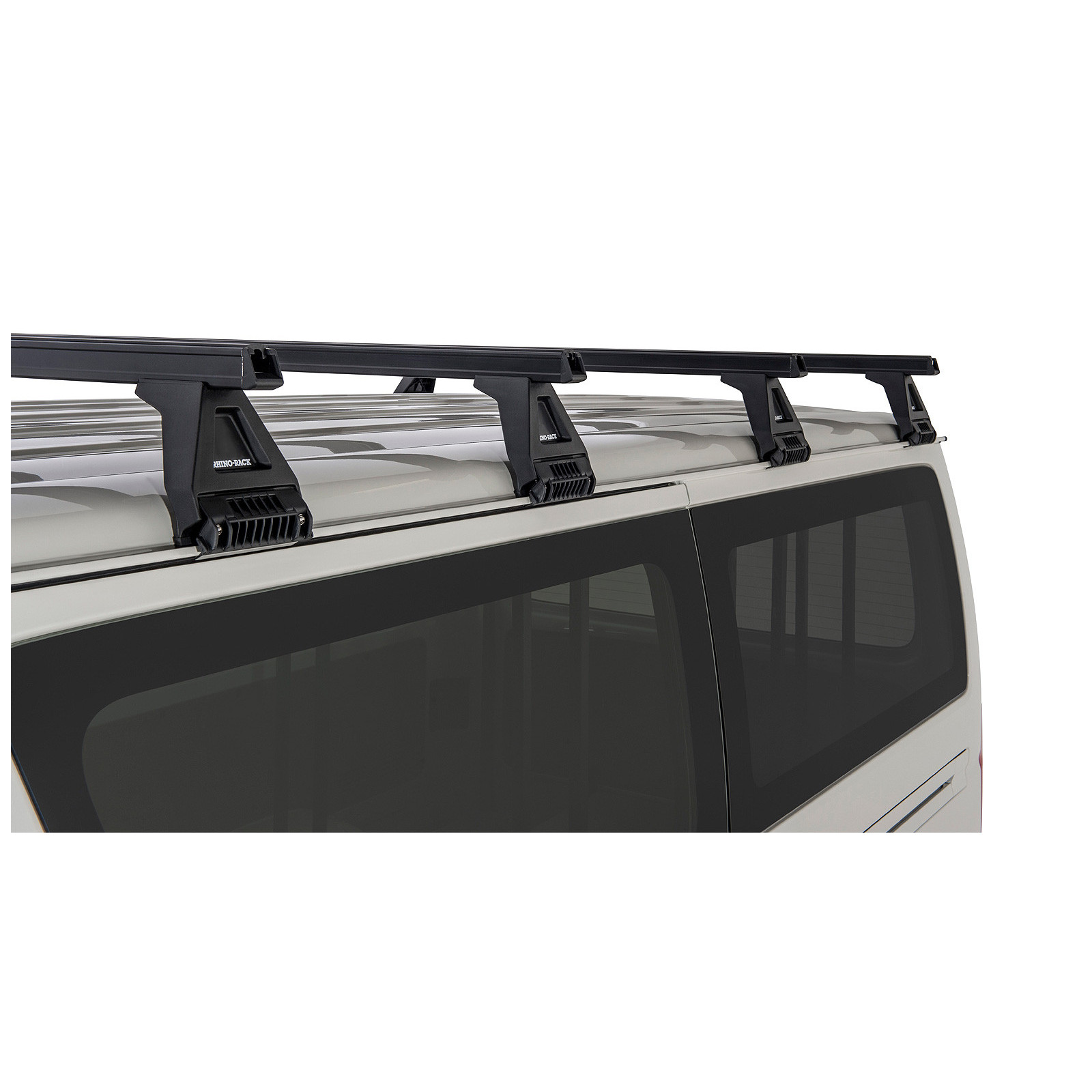 Kit 4 barres de toit noires RHINO-RACK Heavy Duty RL150 • JA0847 