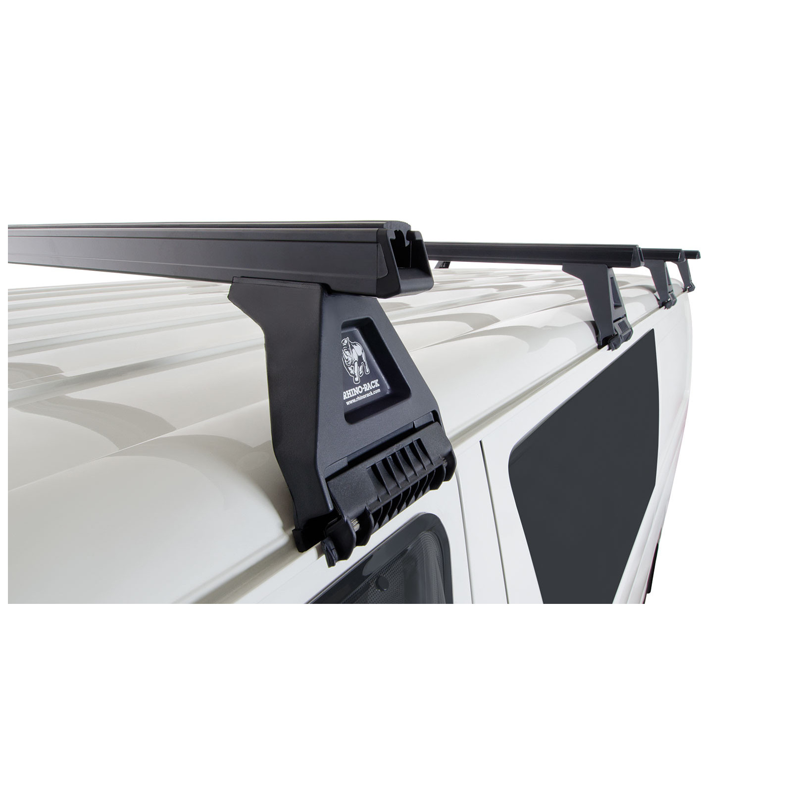 Kit 4 barres de toit noires RHINO-RACK Heavy Duty RL150 • JA0847 