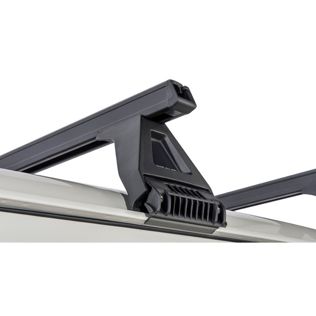 Kit 4 barres de toit noires RHINO-RACK Heavy Duty RL150 • JA0847 