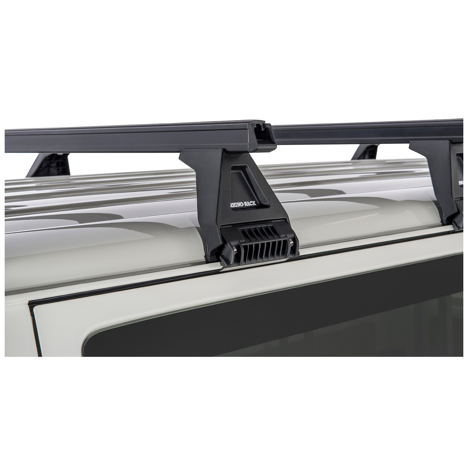 Kit 4 barres de toit noires RHINO-RACK Heavy Duty RL150 • JA0847 