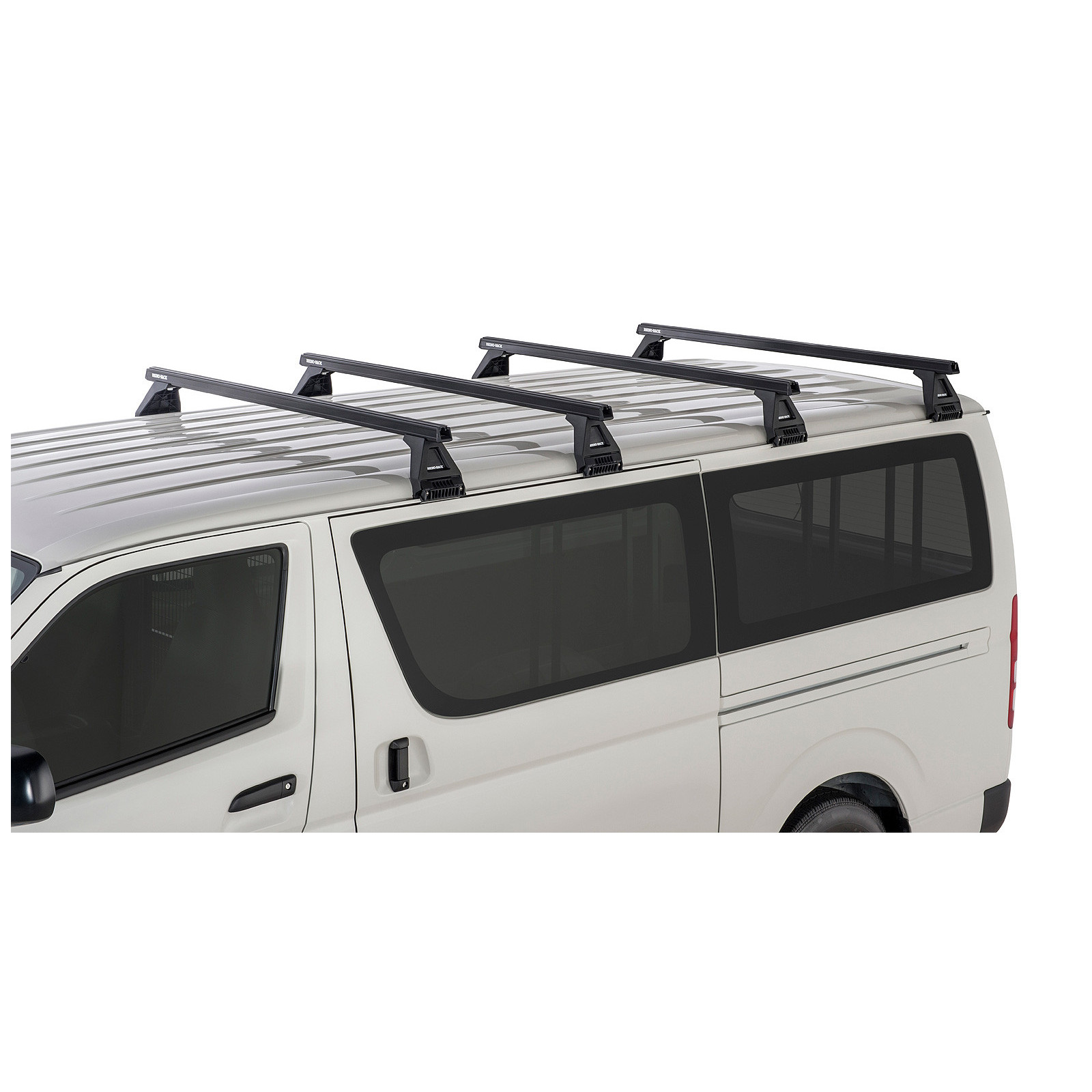 Kit 4 barres de toit noires RHINO-RACK Heavy Duty RL150 • JA0847 