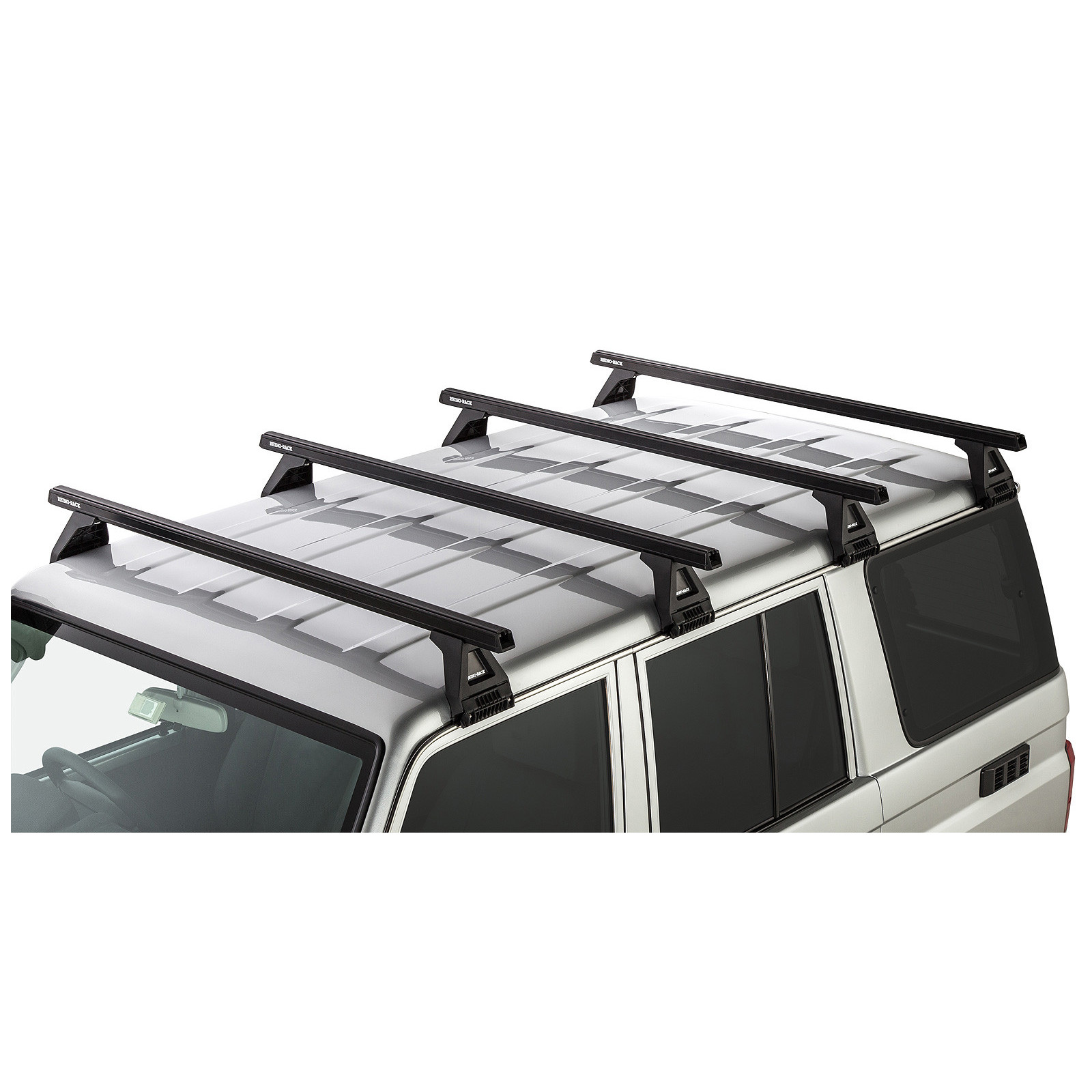 Kit 4 barres de toit noires RHINO-RACK Heavy Duty RL150 • JA0848 