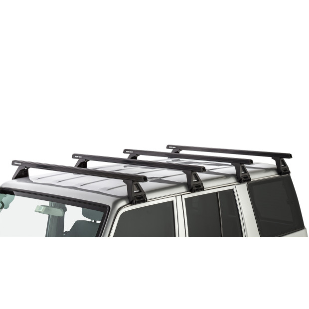 Kit 4 barres de toit noires RHINO-RACK Heavy Duty RL150 • JA0848 