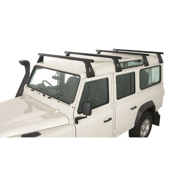 Kit 4 barres de toit noires RHINO-RACK Heavy Duty RL210 • JA0850 