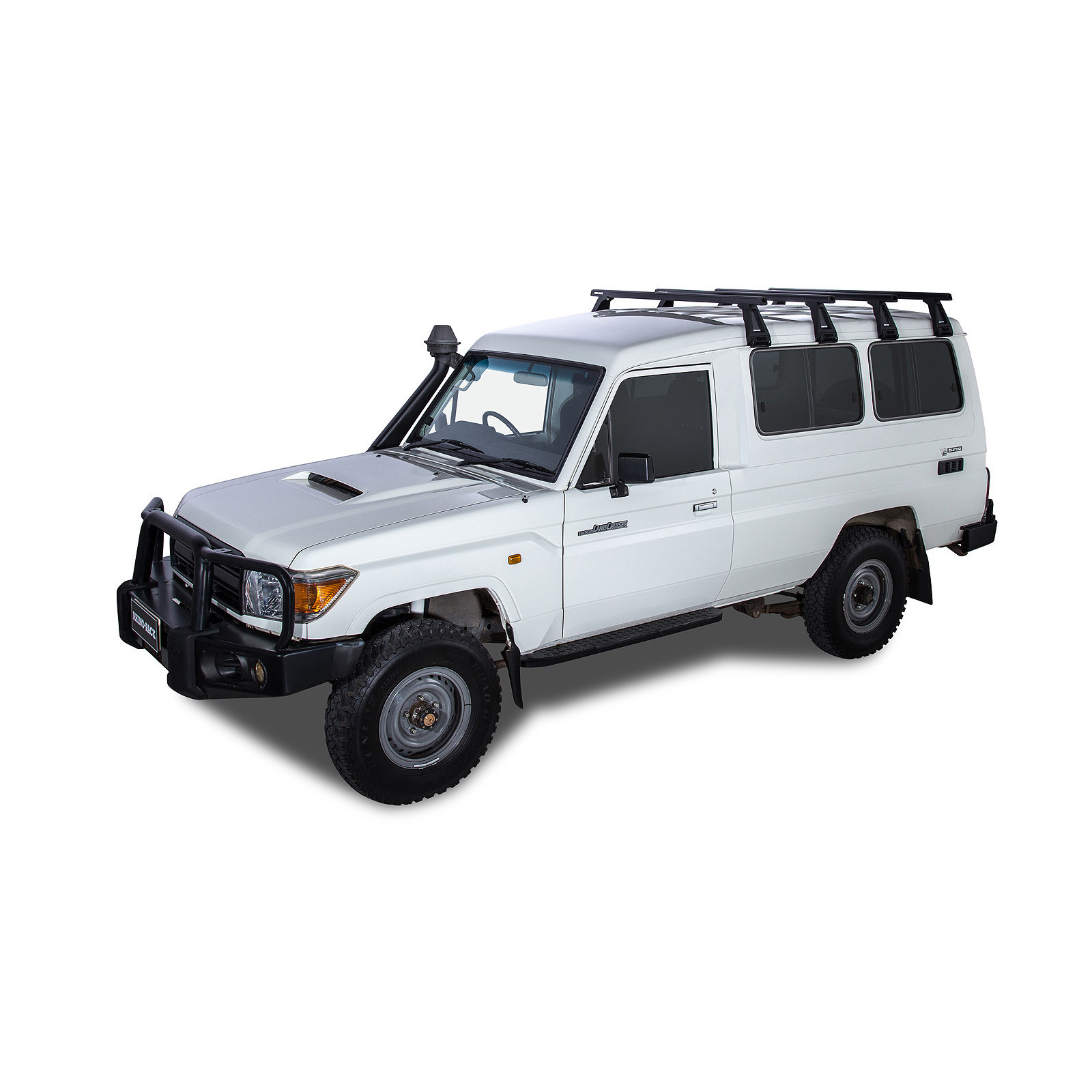 Kit 4 barres de toit noires RHINO-RACK Heavy Duty RL210 • JA0852 