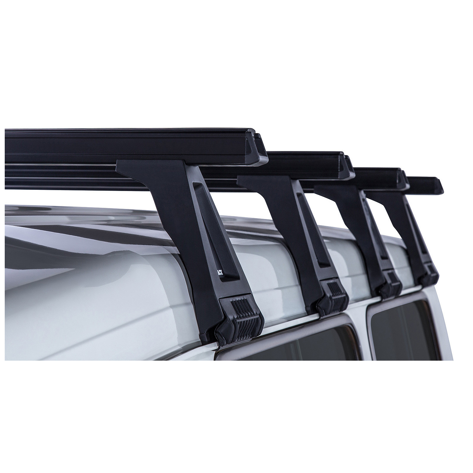 Kit 4 barres de toit noires RHINO-RACK Heavy Duty RL210 • JA0852 