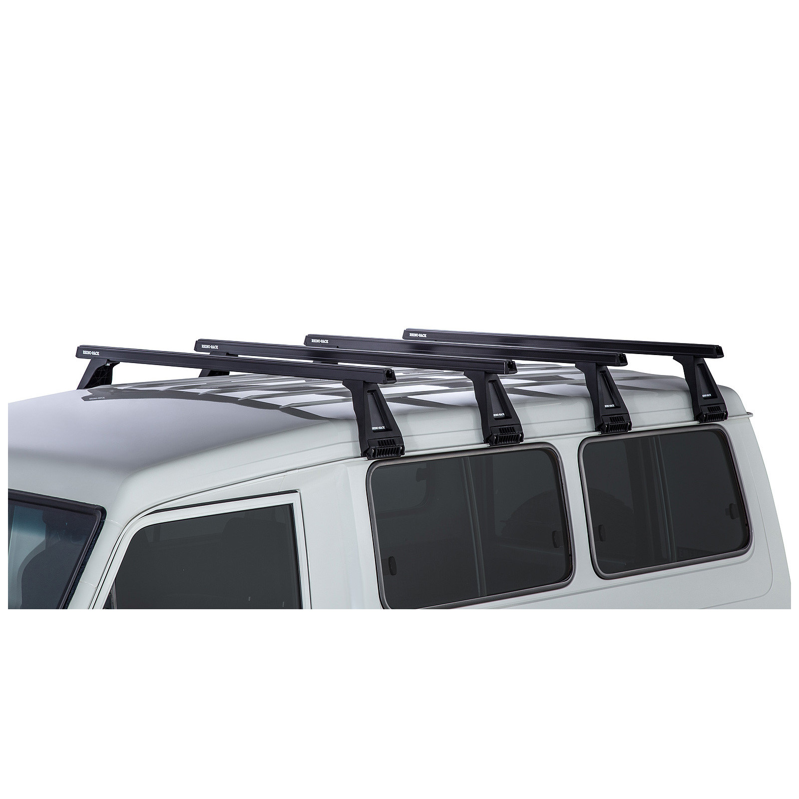 Kit 4 barres de toit noires RHINO-RACK Heavy Duty RL210 • JA0852 