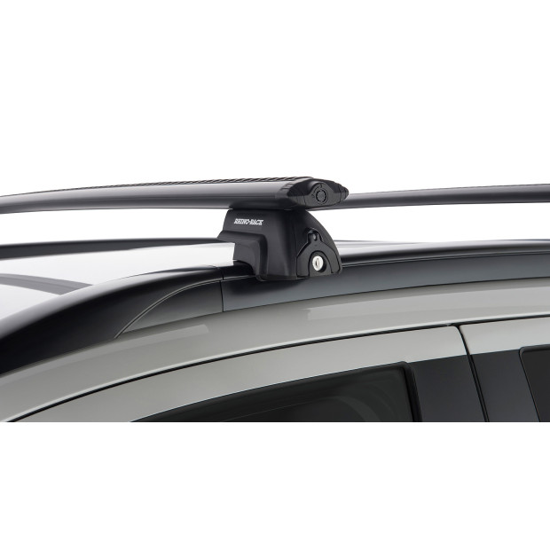 Kit 2 barres de toit noires RHINO-RACK Vortex SX • JA1753 