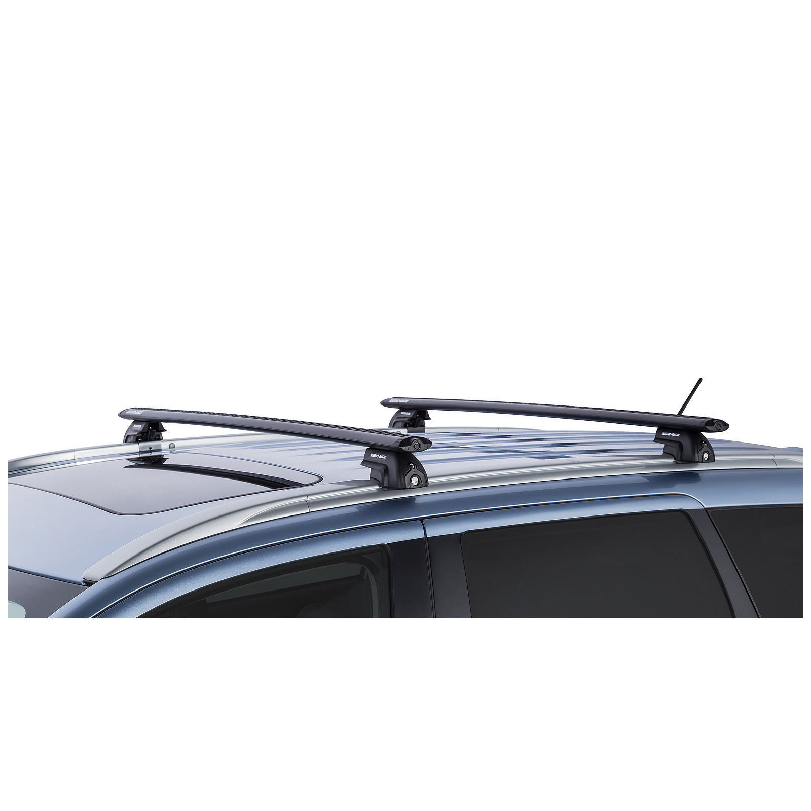 Kit 2 barres de toit noires RHINO-RACK Vortex SX • JA1753 