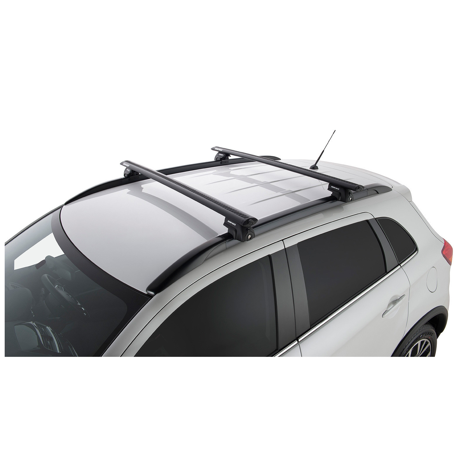 Kit 2 barres de toit noires RHINO-RACK Vortex SX • JA1753 