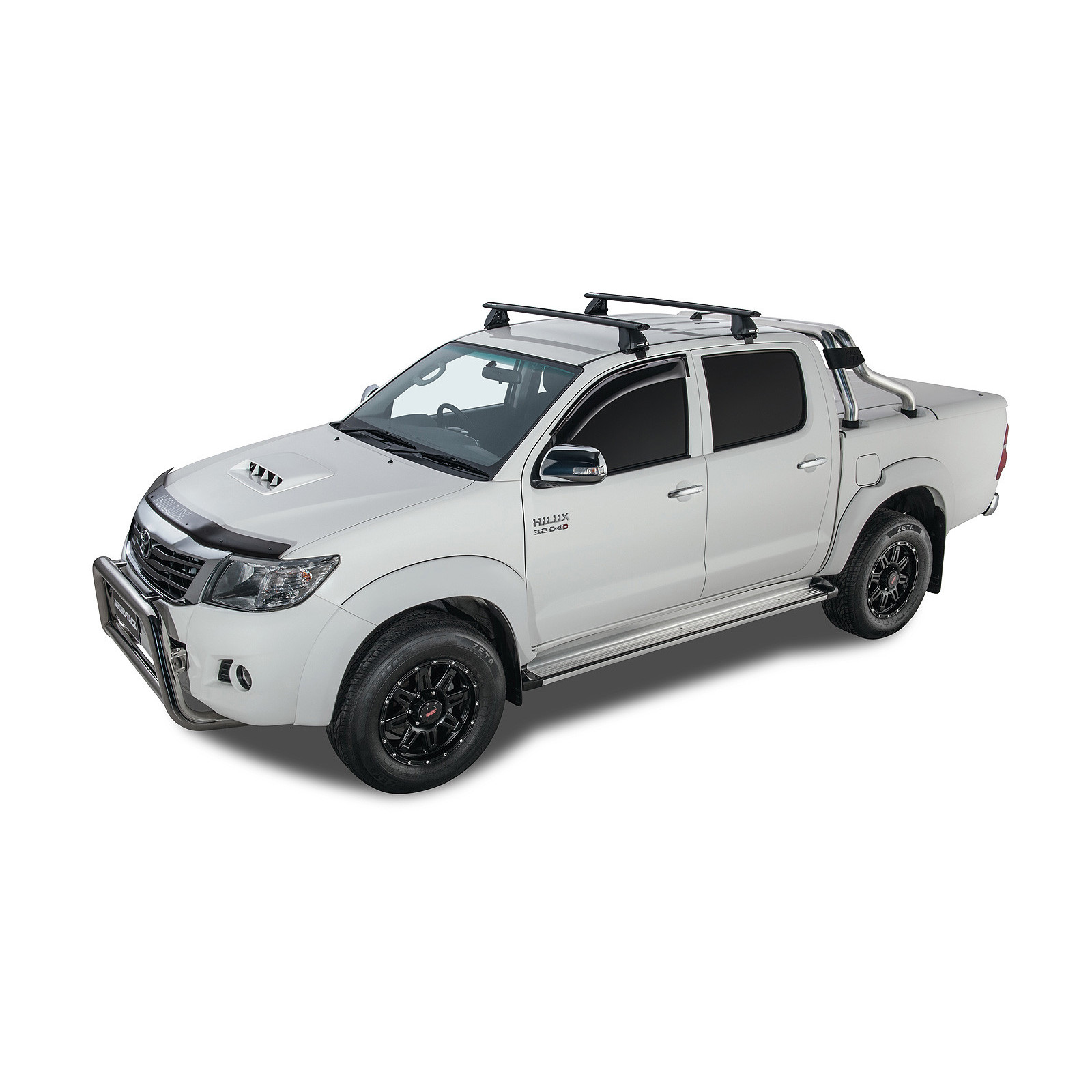 Kit 2 barres de toit noires RHINO-RACK Vortex 2500 • JA2139 