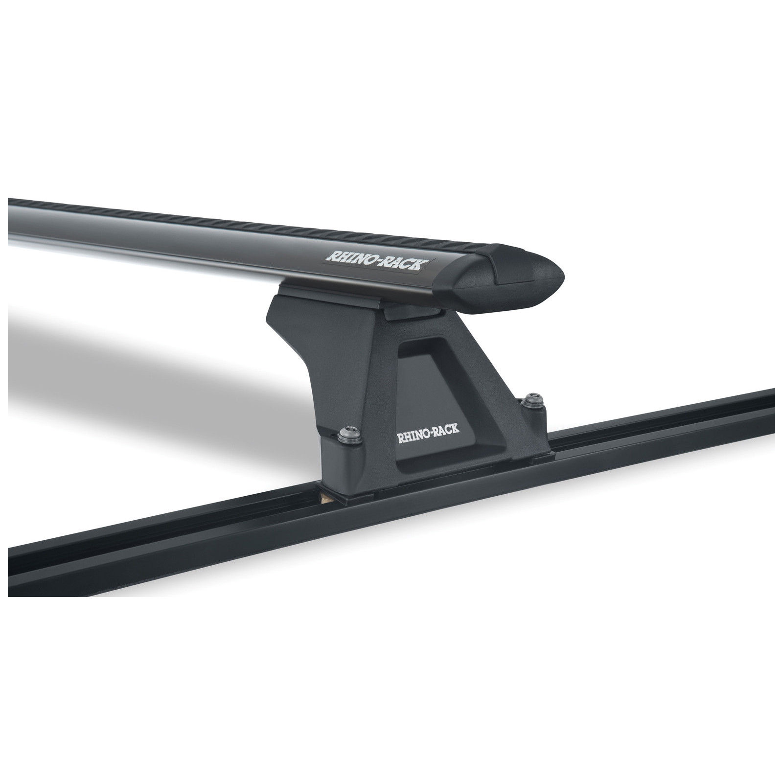 Kit 2 barres de toit noires RHINO-RACK Vortex RLTF Trackmount • JA2248 