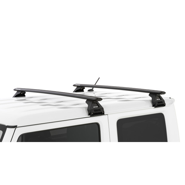 Kit 2 barres de toit noires RHINO-RACK Vortex RL110 • JA2491 