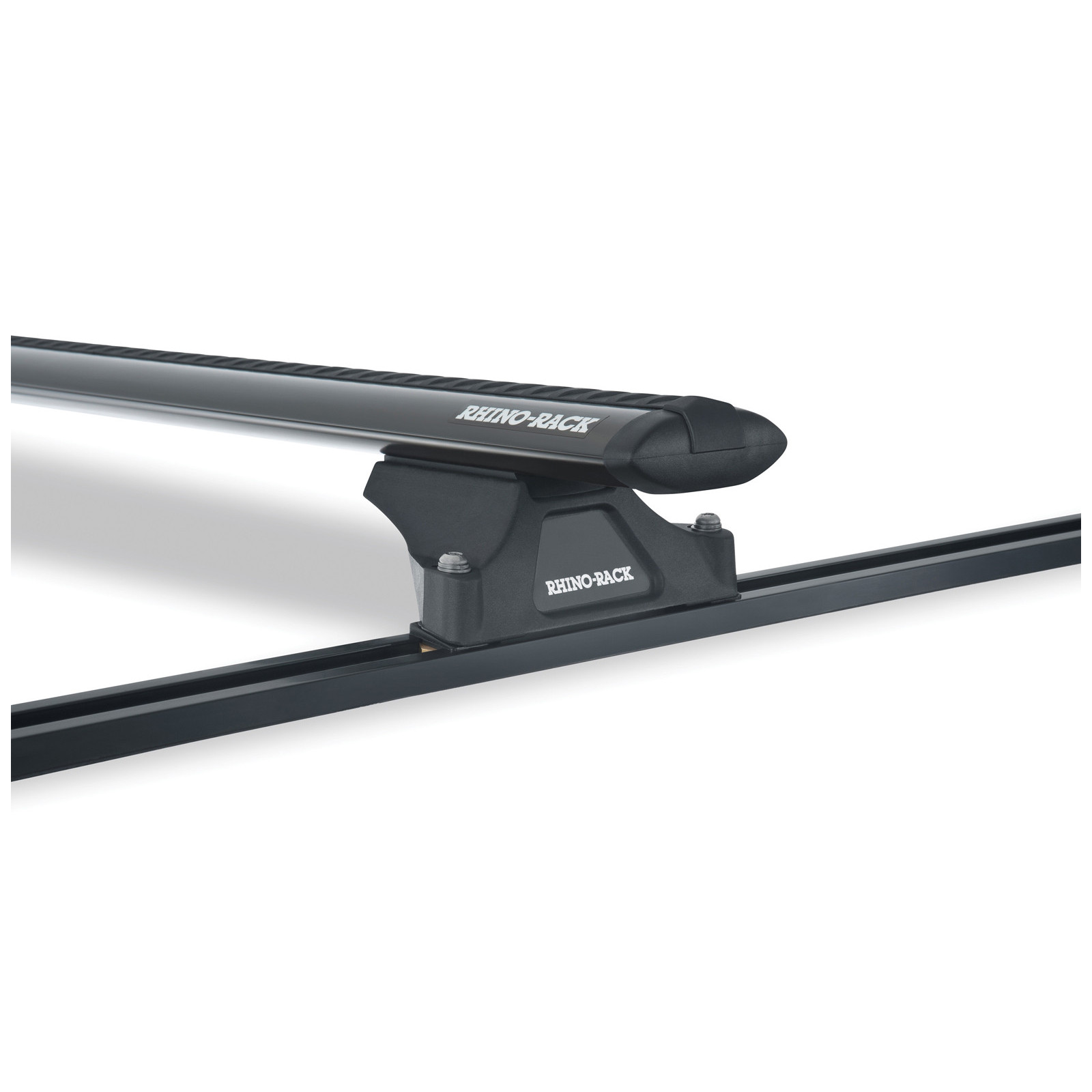 Kit 2 barres de toit noires RHINO-RACK Vortex RLTP Trackmount • JA2551 