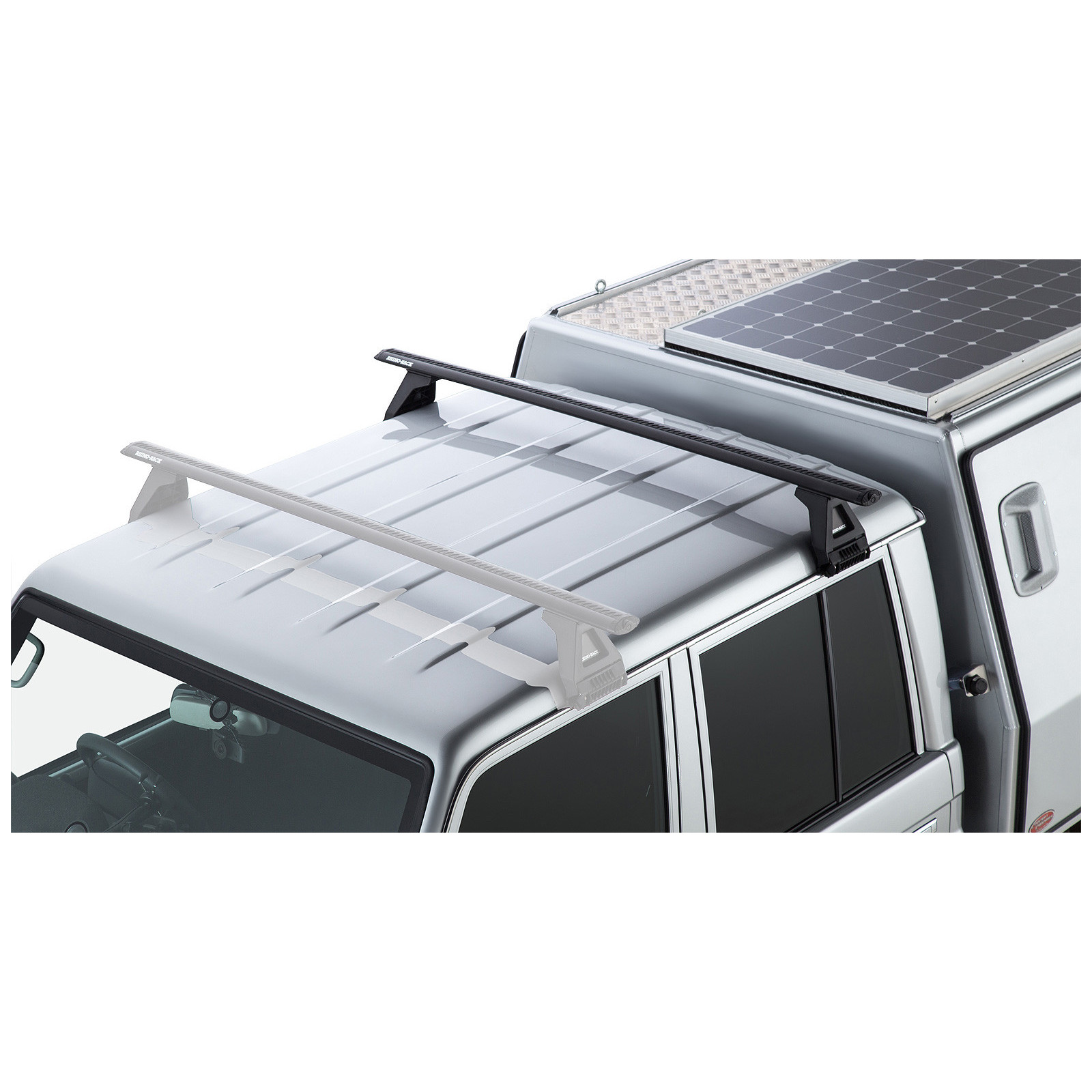 Kit 1 barre de toit noire RHINO-RACK Vortex RL150 • JA2722 