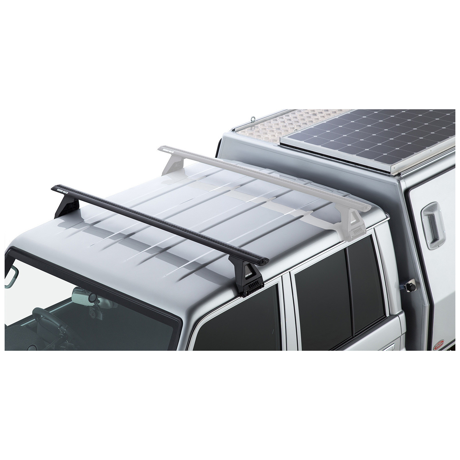 Kit 1 barre de toit noire RHINO-RACK Vortex RL150 • JA2722 