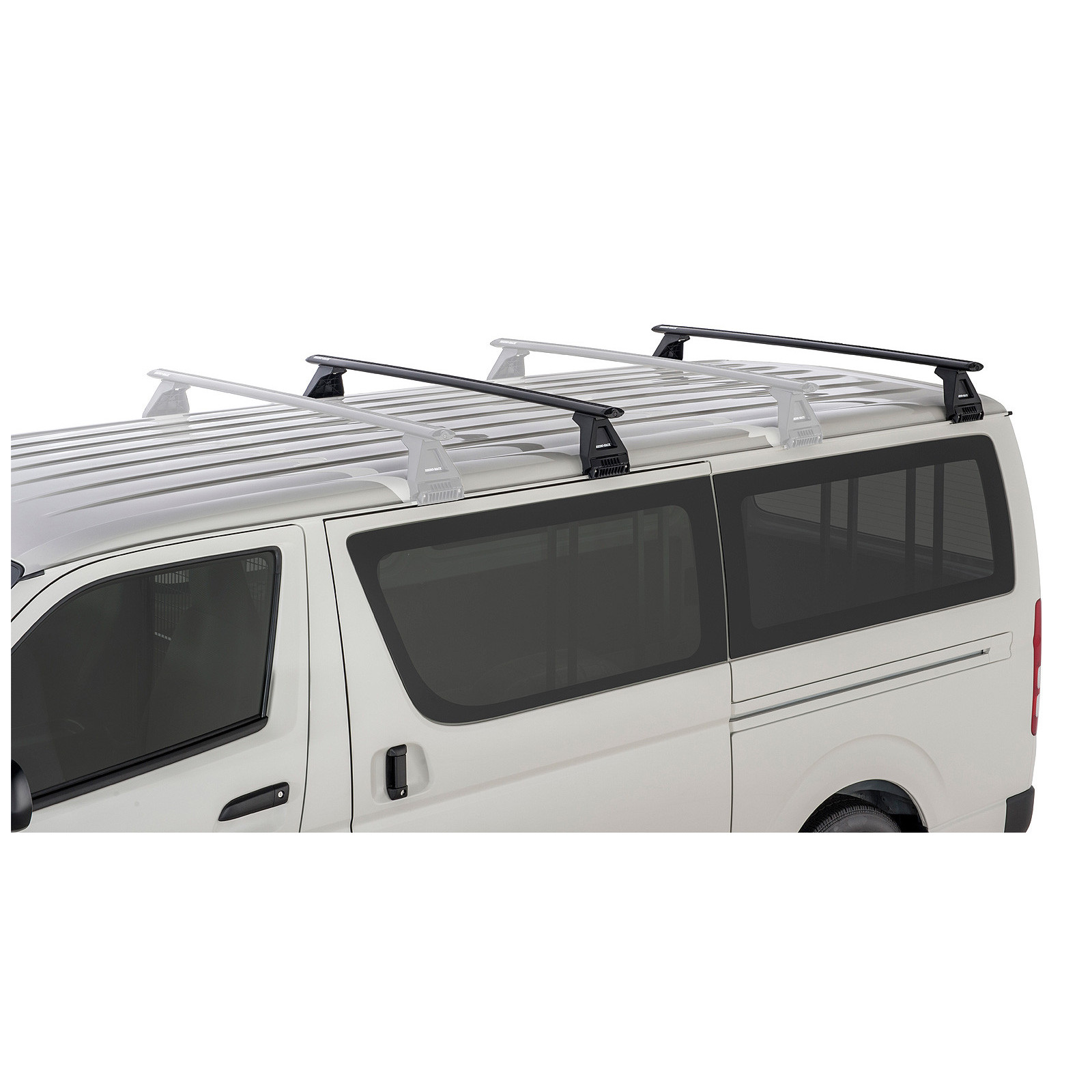 Kit 2 barres de toit noires RHINO-RACK Vortex RL150 • JA2734 