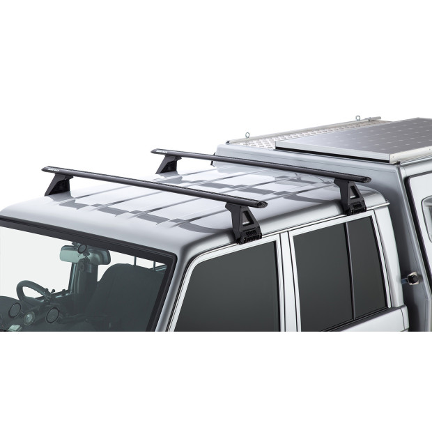 Kit 2 barres de toit noires RHINO-RACK Vortex RL150 • JA2735 