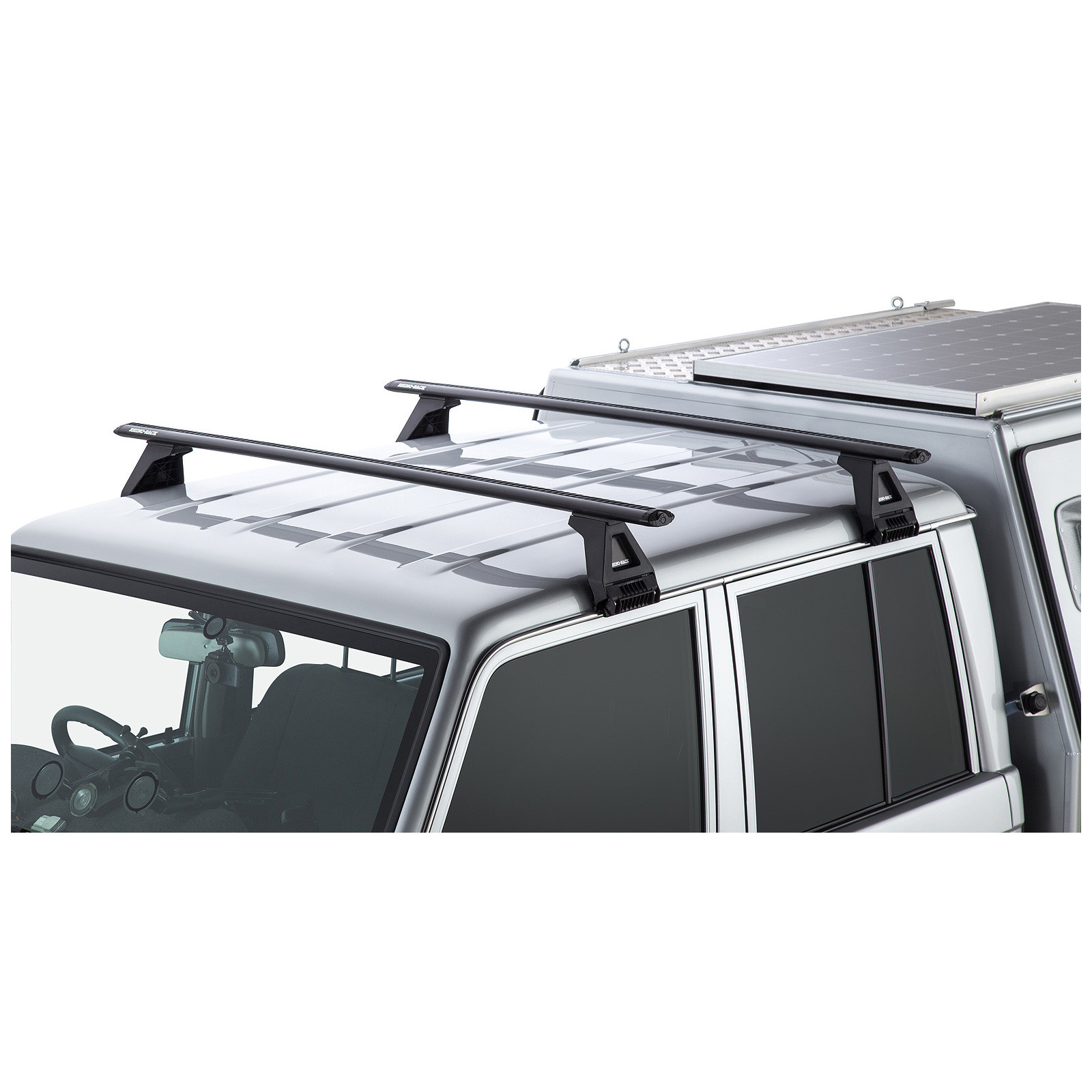 Kit 2 barres de toit noires RHINO-RACK Vortex RL150 • JA2735 