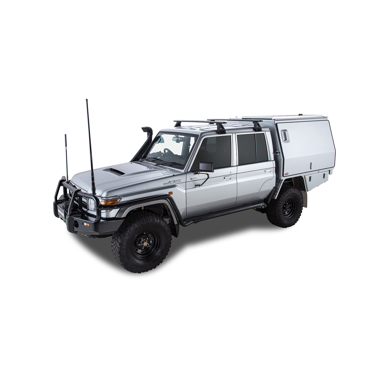 Kit 2 barres de toit noires RHINO-RACK Vortex RL150 • JA2735 