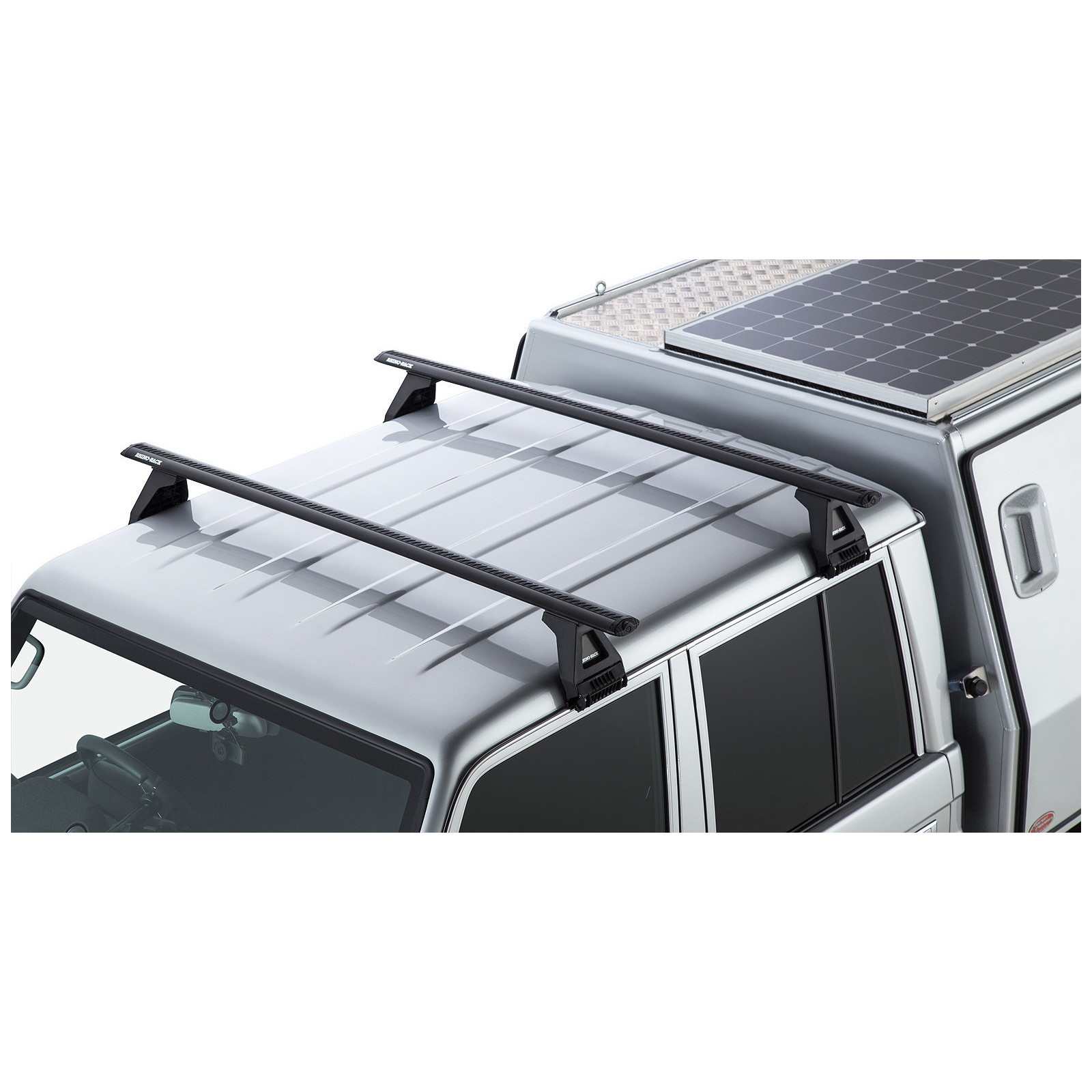 Kit 2 barres de toit noires RHINO-RACK Vortex RL150 • JA2735 